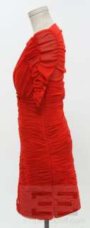 Foley & Corinna Red Ruched Off The Shoulder Mini Dress Size Medium NEW 