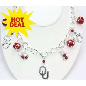   : Seasons Jewelry COUN7 Oklahoma Logo Charm Necklace: Everything Else