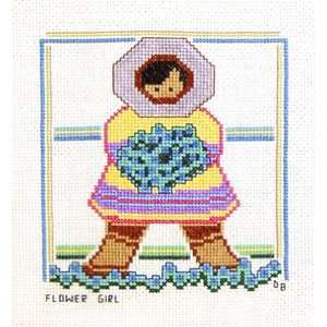 Flower Girl Counted Cross Stitch Pattern: Home & Kitchen
