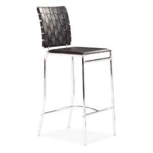  Zuo Modern Criss Cross Counter Chair Black: Office 