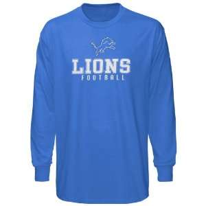  Detroit Lions Team One Long Sleeve T Shirt   Light Blue 