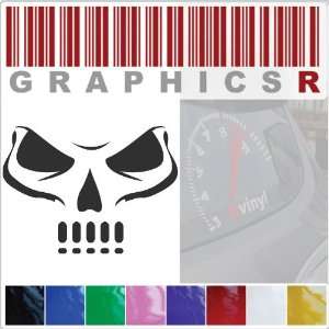   Graphic   Skull Decal Teeth Eyes Punisher A900   Yellow Automotive