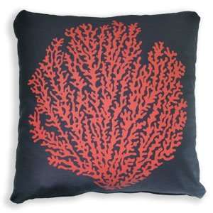  Sea Fan Decorative Pillows in Chili/Slate