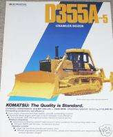 Komatsu D355A 5 Crawler Dozer Bulldozer Sales Brochure  