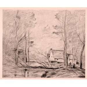  1946 Print Camille Corot Mill Cuincy French Impressionism 