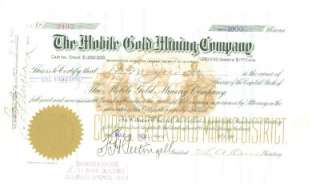 Mobile Gold Mining Co Stock Certificate Cripple Creek  