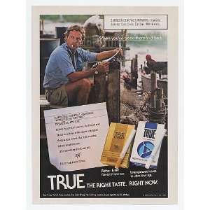  1987 True Cigarette Man Writer in Central America Print Ad 