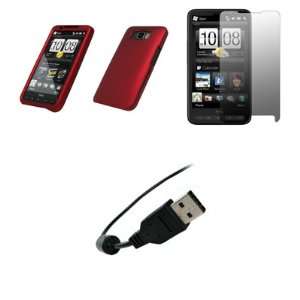   Screen Protector + USB Data Charge Sync Cable for HTC HD2 Electronics