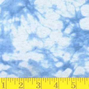  58 Wide Jersey Knit Scrunched Blue Fabric By The Yard 
