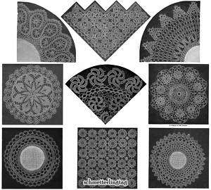 Victorian Irish Crochet Doley Dolies Lace Patterns 1885  