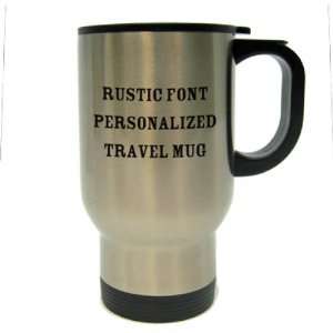  Rustic Font Personalized Travel Mug