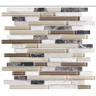 SAMPLE of Bliss Series Cappucinno Brown and Beige Stone Glass Mix 