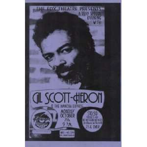  Gil Scott Heron Fox Boulder Concert Poster