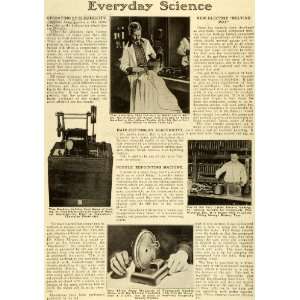  1921 Article Science Electricity Needle Machine Melting 