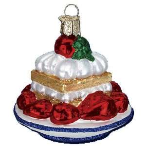  Old World Christmas Strawberry Shortcake Glass Ornament 