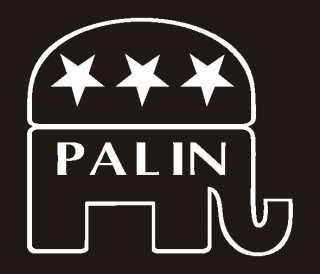 Sarah Palin GOP Elephant Sticker Decal 3.3x3 #14  