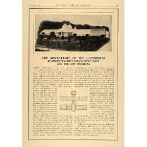   Home Greenhouse Advantages Lord Burnham   Original Print Article Home