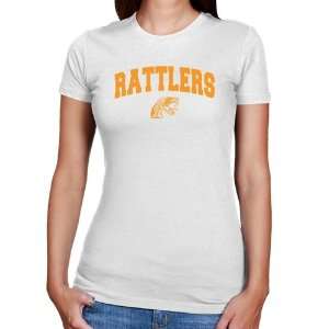  NCAA Florida A&M Rattlers Ladies White Logo Arch Slim Fit 