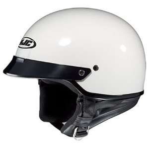   2N Light White Half Helmet   Color : white   Size : Small: Automotive