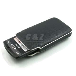 Leather Case Pouch + LCD Film For SAMSUNG S8500 WAVE w  