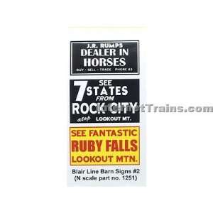  Blair Line N Scale Barn Sign Decal Set #2 Toys & Games