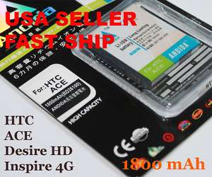 Extended Slim Battery HTC Inspire 4G, Desire HD 1800mAh  