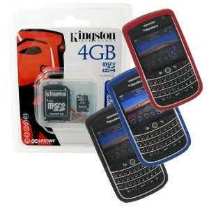 Black, Dark Blue, Dark Red Silicone Skin Cover Cases and Kingston 4GB 