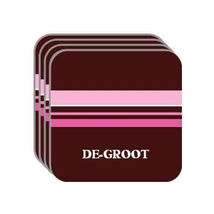 Personal Name Gift   DE GROOT Set of 4 Mini Mousepad Coasters (pink 