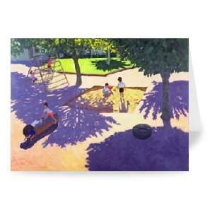 Sandpit, France (oil on canvas) by Andrew   Greeting Card (Pack of 2 