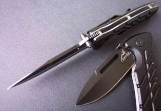 Black GERBER Steel Saber Folding Knife K43  