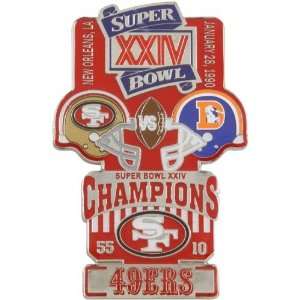  San Francisco 49ers Super Bowl XXIV Collectors Pin Sports 
