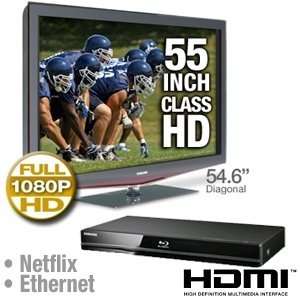  Samsung LN55B650 55 LCD HDTV Blu ray Bundle: Electronics