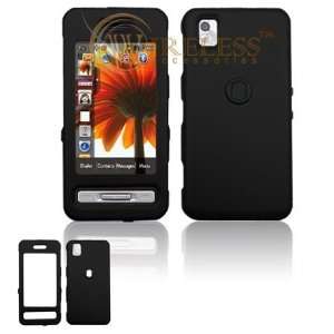Samsung Finesse R810 Cell Phone Black Rubber Feel Protective Case 