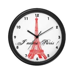  Eiffel Tower Jadore Paris Architecture Wall Clock by 
