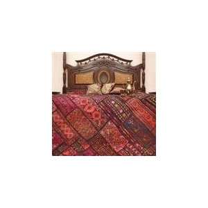 Akbar Tapestry Discount Bedding Bedspread   Pink: Home 