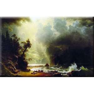   Coast 30x19 Streched Canvas Art by Bierstadt, Albert: Home & Kitchen