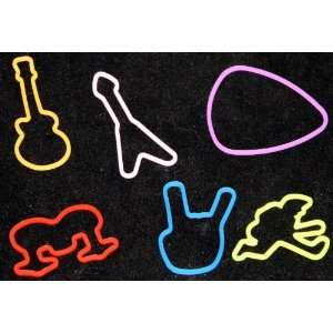  Pk of 12 Memory Shape Rubber Bands: ROCK IT: Toys & Games