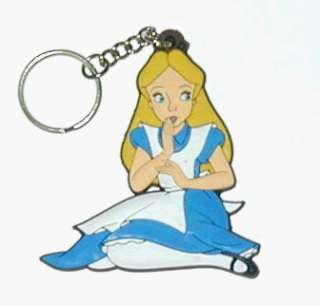  Alice in Wonderland   Alice Sitting   Rubber Keychain 