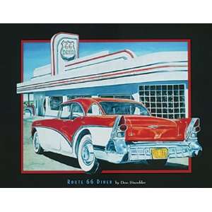  Route 66 Diner by Don Stambler 5 X 7 Poster: Home 