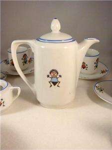 Rudolstadt Gollywogs Tea Set (17) Childs Germany *WOW  