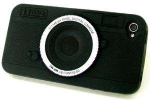 Funny Black Camera iPhone4 Rubber Silicone Soft Case  