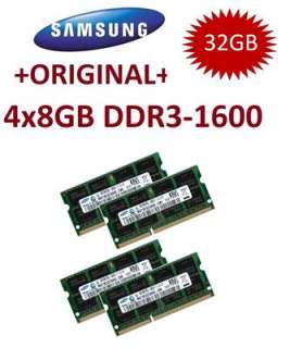 4x 8GB 32GB DDR3 RAM 1600 MHz für Dell Precision M4500 4250591498991 