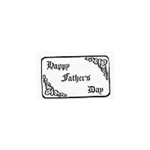 Happy Fathers Day w/Scrolls Sweet Greeting White Chocolate Card 