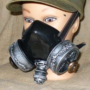 Steampunk Victorian Gas Mask respirator Cyber punk goth sci fi biker 