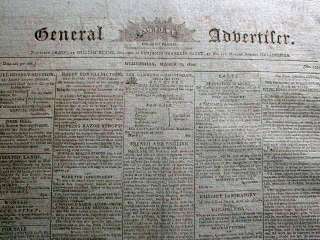 1800 DEATH of GEORGE WASHINGTON in Philadelphia PENNSYLVANIA newspaper 