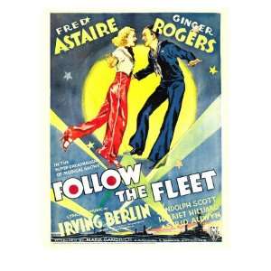 Follow the Fleet, Ginger Rogers, Fred Astaire on Window Card, 1936 