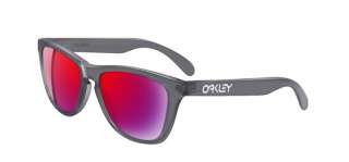 NEW Oakley Frogskin Sunglasses 24 304 Crystal Black / Positive Red 