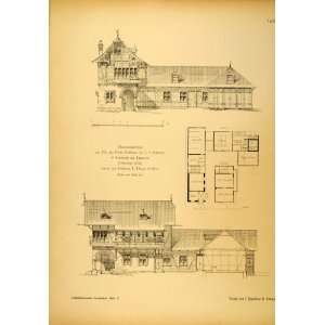  1891 Print Barn Rennbach Traunsee Austria Architecture 