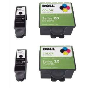  Dell P703 Ink Bundle: 2 x Black Ink Cartridge (Series 20 