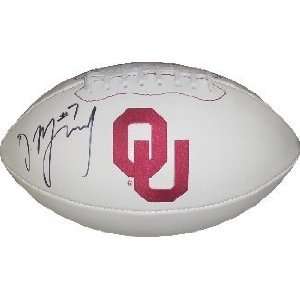 DeMarco Murray Autographed/Hand Signed Oklahoma Sooners Logo Football 